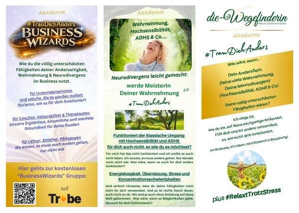 Vorschau: #TrauDichAnders – AndersSein, Hochsensibilität, ADHS, Neurodivergenz, die völlig unterschätzten Fähigkeiten